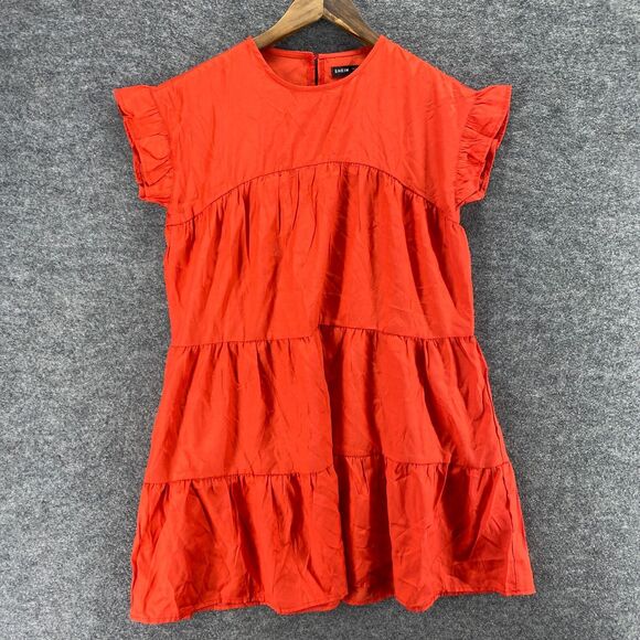 SheIn Dresses & Skirts - SheIn Dress Women S Small Red Shift Short Crew Neck Short Sleeve Cotton Casual